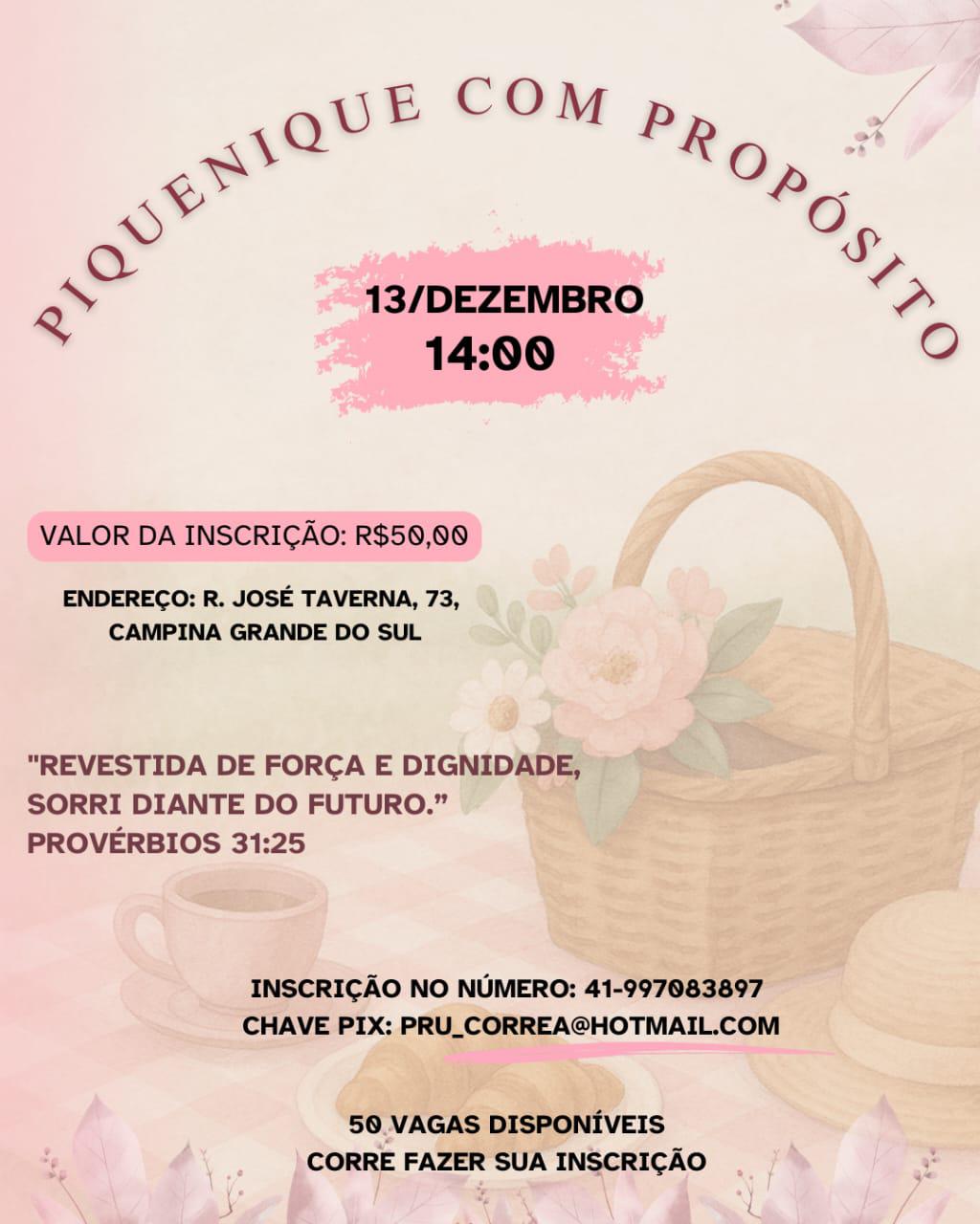 PIQUINIQUE COM PROPÓSITO